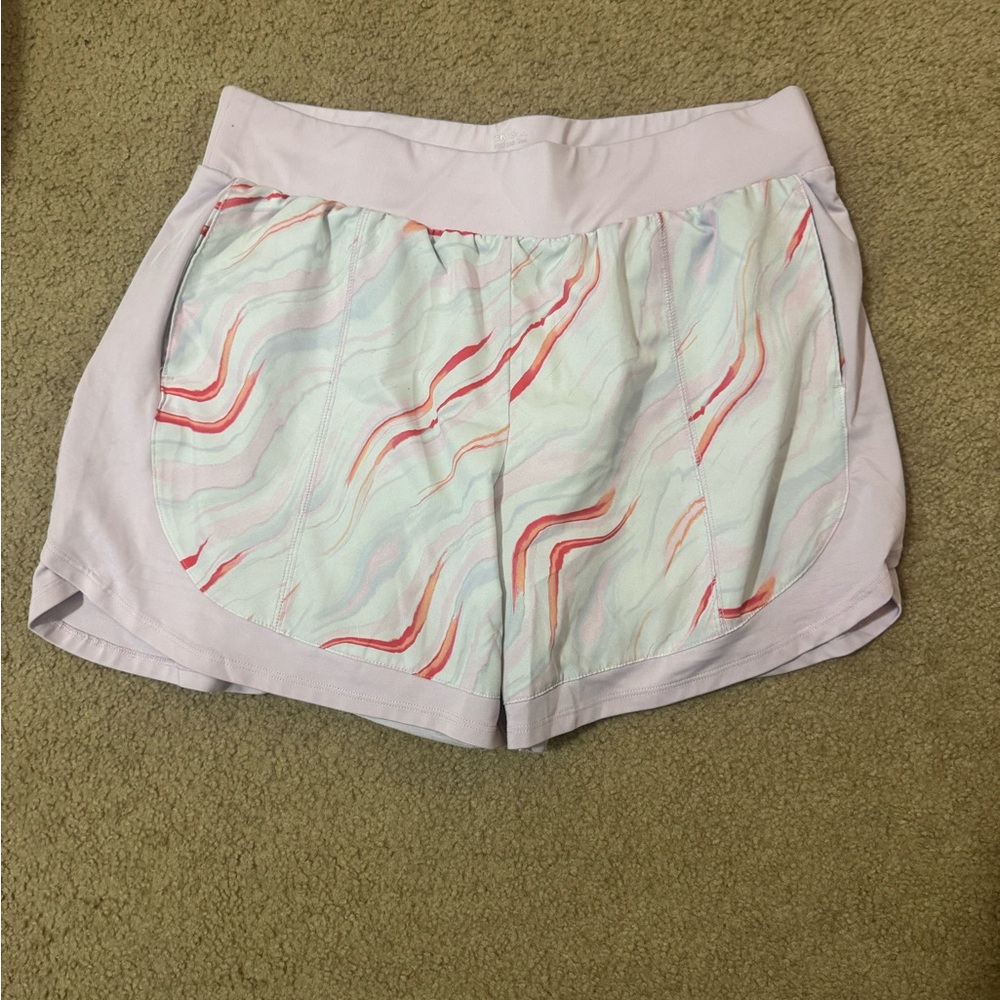 Tek Gear Pink and Red Athletic Shorts